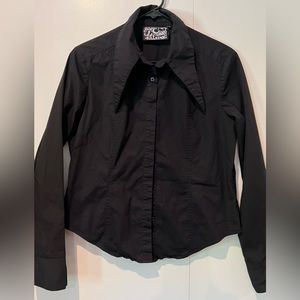 KILLSTAR DARBY POINTED COLLAR SHIRT